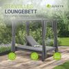 Juskys Doppel Loungebett Kreta - Gartenliege für 2 Personen - Dach & Rückenlehne verstellbar - Sonnenliege für Terrasse, Garten & Balkon - Liege Grau Bild 2