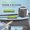 Juskys Doppel Loungebett Kreta - Gartenliege für 2 Personen - Dach & Rückenlehne verstellbar - Sonnenliege für Terrasse, Garten & Balkon - Liege Grau Bild 3