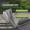 Juskys Doppel Loungebett Kreta - Gartenliege für 2 Personen - Dach & Rückenlehne verstellbar - Sonnenliege für Terrasse, Garten & Balkon - Liege Grau Bild 5