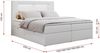 Boxspringbett - Polsterbett mit LED Kopfteil - GOLD-5 - 120x200cm - Weiß Kunstleder - H3 Bild 5