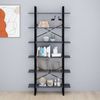 vidaXL Standregal Hoch Grau 100x30x210 cm Massivholz Kiefer 806564 Bild 4