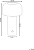 Beliani 'BESOS', kabellose LED Tischlampe mit Dimmer, Metall, Weiß Bild 2