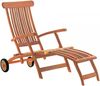 deVries Deckchair "FLORES" aus Teakholz (Premium) mehrfach verstellbar, mit Rädern Größe 61 x 155 x Bild 5