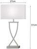 Fischer & Honsel 50458 Tischleuchte Anni Nickel Weiss E27 51cm Bild 4