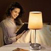 Tischlampe LED Lumiere 32x13x13 cm taupe Bild 2