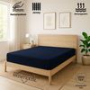 EXKLUSIV HEIMTEXTIL Marke Jersey Spannbettlaken 160 x 200 cm Navyblau 100% Baumwolle Öko - Tex Zertifiziert Bed-Sheet Bettlaken Spannbetttuch Topper Leinentuch Bild 2