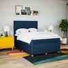 vidaXL Boxspringbett mit Matratze Blau 140x190 cm Stoff 3292050 Bild 3