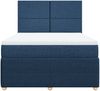 vidaXL Boxspringbett mit Matratze Blau 140x190 cm Stoff 3292050 Bild 4