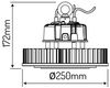 100W LED Hallenstrahler Neutralweiß 4000K Ø25cm 13000lm 120° UFO High Bay Industriebeleuchtung,Hallenbeleuchtung, Werkstattstrahler Wasserdicht IP65 Bild 3