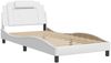 vidaXL Bettgestell "Viana" ohne Matratze Weiß 100x200 cm Kunstleder 3208076 Bild 3
