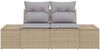 vidaXL Gartensofa mit Kissen Beige 184 x 62 x 69 cm Poly-Rattan 42006795 Bild 5