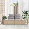 vidaXL Gartensofa mit Kissen Beige 184 x 62 x 69 cm Poly-Rattan 42006795 Bild 3