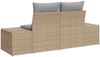 vidaXL Gartensofa mit Kissen Beige 184 x 62 x 69 cm Poly-Rattan 42006795 Bild 4