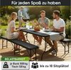 BRAST Bierzeltgarnitur Festzeltgarnitur Josef, 3er Set klappbar, inkl. Zubehör, (1x Tisch & 2x Sitzbänke, für bis zu 10 Personen), Einrastsystem & Tragegriffe Bild 3