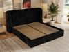 Polsterbett Bett mit Holzlattenrost Schlafzimmer Bett Doppelbett gepolstertes Kopfteil Pocket Matratze - EMORA CLASSIC - 160x200 cm - Schwarz Cord - VIRE LUX Bild 3