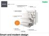 MEBLINI Schrankbett Bed Concept - BC-14 - 160x200cm Horizontal - Weiß Matt mit Matratze - Wandbett mit Lattenrost - Klappbett mit Schrank - Wandklappbett - Murphy Bed - Bettschrank Bild 3