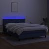 vidaXL Boxspringbett mit Matratze & LED Blau 140x190 cm Stoff 3133155 Bild 4