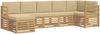 vidaXL Outdoor-Sofagarnitur 7 pcs Weiß und Beige 3392178 Bild 2