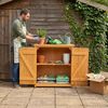 Relaxdays Pflanztisch mit Unterschrank Bild 2