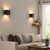 2er Set LED Wandleuchte, Bewegungsmelder, schwarz, Akku, Magnet Bild 3