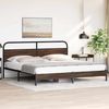 vidaXL Metallbett ohne Matratze Braun Eichen-Optik 180x200 cm 3318699 Bild 4
