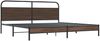 vidaXL Metallbett ohne Matratze Braun Eichen-Optik 180x200 cm 3318699 Bild 3