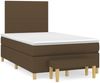 vidaXL Boxspringbett mit Matratze Stoff Dunkelbraun 120x200 cm, Härtegrad: H2 [3136984] Bild 2
