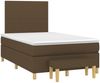 vidaXL Boxspringbett mit Matratze Stoff Dunkelbraun 120x200 cm, Härtegrad: H2 [3136984] Bild 3