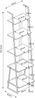 Leiterregal Storfjord 184x40x40 cm Schwarz [en. casa] Bild 3
