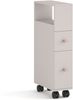Nischenschrank auf Rollen Broreynna 66x15x33 cm Sandfarben [en. casa] Bild 2