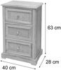 Kommode HWC-K87, Schubladenschrank Schrank, Holz Rattan 63x40x28cm ~ schwarz, naturfarben Bild 3