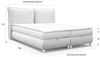 Boxspringbett Schlafzimmerbett VALENTIN 200x200cm Stoff Neve-Vega Rostbraun Bild 4