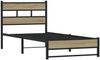 vidaXL Metallbett ohne Matratze Sonoma-Eiche 75x190 cm 4017262 Bild 3