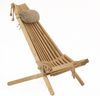 EcoFurn EcoChair Skandinavischer Gartenstuhl Holz Birke Hellbraun mit Nackenkissen Bild 5