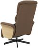 vidaXL Massagesessel mit Fußteil Braun Stoff 356616 Bild 5