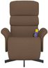 vidaXL Massagesessel mit Fußteil Braun Stoff 356616 Bild 3