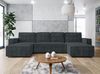 AX LIVING Aydin U Sofa Wohnlandschaft mit Schlaffunktion U Form Grau Bild 2