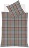 Fleuresse Lech Edelflanell Bettwäsche 200x200 Karo beige rot grau 604385-04 Bild 3