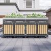 4er-Set Mülltonnenbox mit Pflanzkasten, Vertikale Holzmaserungspaneele, langlochrissige Belüftung, eiserner Garten-Aufbewahrungsschrank mit Schloss Bild 3