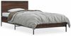 vidaXL Bettgestell Braun Eichen-Optik 75x190 cm Holzwerkstoff Metall 845561 Bild 2