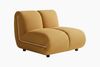KAWOLA Sessel LAYLA Sitzelement Velvet gelb 74 x 99 x 92 cm Bild 3