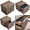 Badmöbel Set Vintage Oak Eiche PUEBLA-56 140cm Waschtischunterschrank, 2 Keramik Waschbecken, Regale, 2 LED-Spiegelschränke, Hochschrank, B/H/T ca. 185/200/46 cm Bild 2