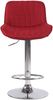CLP Barhocker Lentini Stoff drehbar mit Höhenverstellung,rot chrom Bild 2