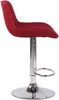 CLP Barhocker Lentini Stoff drehbar mit Höhenverstellung,rot chrom Bild 3