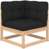 vidaXL 3-tlg. Garten-Lounge-Set mit Kissen Massivholz Kiefer 3083771 Bild 2
