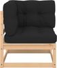 vidaXL 3-tlg. Garten-Lounge-Set mit Kissen Massivholz Kiefer 3083771 Bild 3