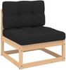 vidaXL 3-tlg. Garten-Lounge-Set mit Kissen Massivholz Kiefer 3083771 Bild 4