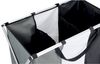 Zeller Wäschesammler, 3-fach, Polyester/Aluminium,, schwarz/weiß/grau, ca. 63 x 38 x 57 cm Bild 3