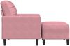 vidaXL Sessel mit Hocker Rosa 60 cm Samt 3278260 Bild 4