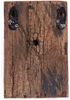 Garderobenbrett Board Massivholz, Doppelhaken braun Bild 4